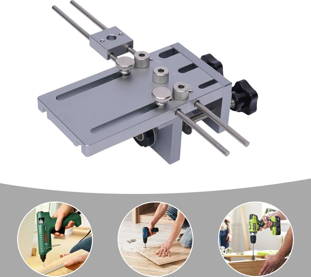 Kit guide de perçage pour assemblage bois facile gabarit 3 en 1 menuiserie