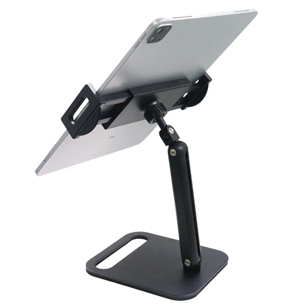 Support de bureau rotatif 360° à bras unique pour tablette et mobile