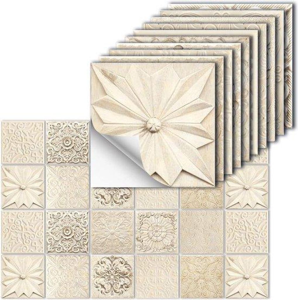Wasserdichte Selbstklebende Vinyl-Täfelchen 24er Set - Küche Badezimmer Kamin Schrank Dekoration - 53x15cm