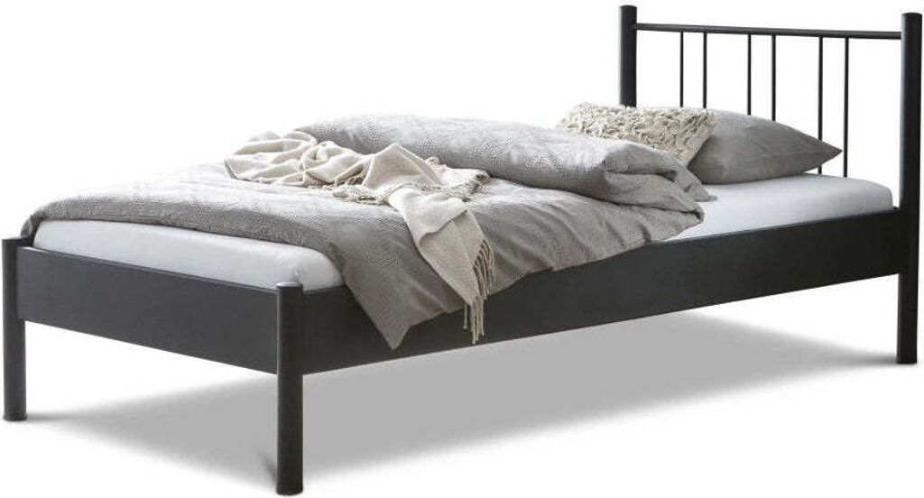 Metallbett Moon – 90 x 200 cm / silbergrau