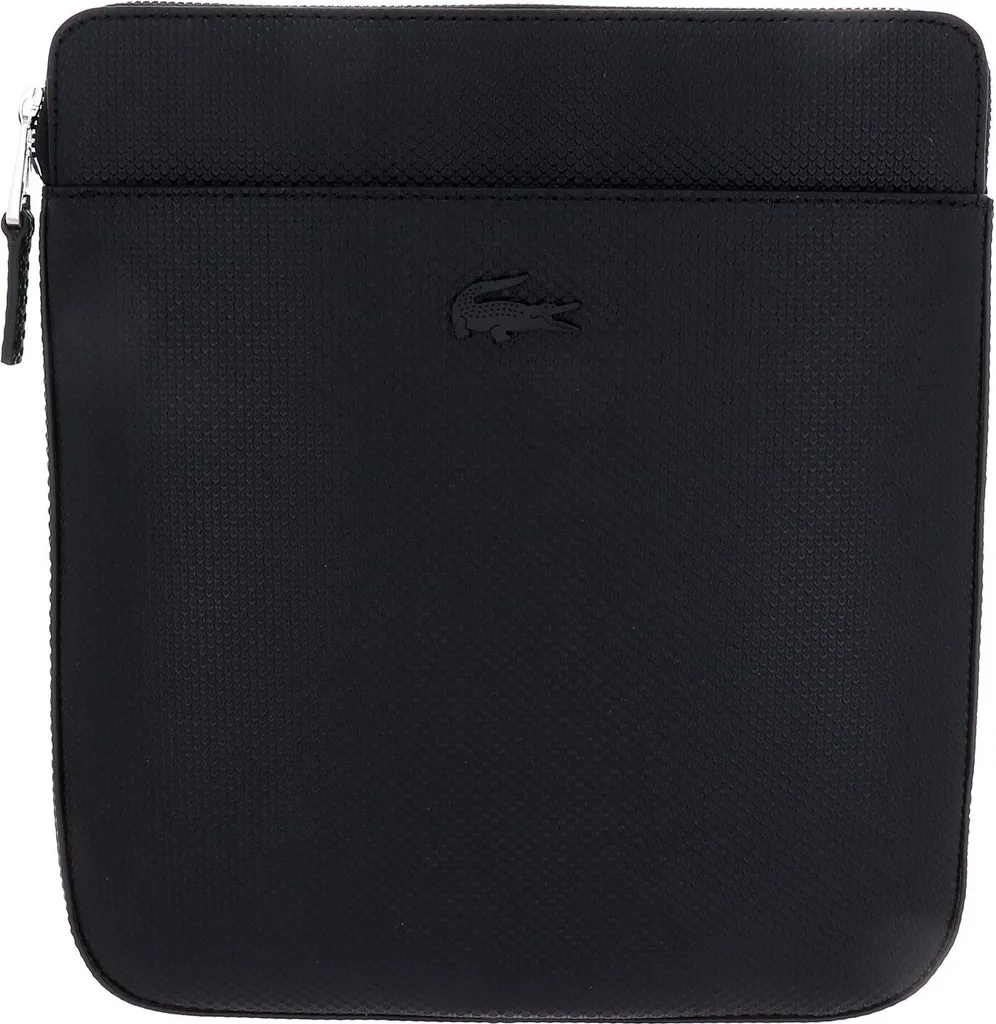 Sacoche Lacoste Chantaco en cuir de vachette piqué avec bandoulière