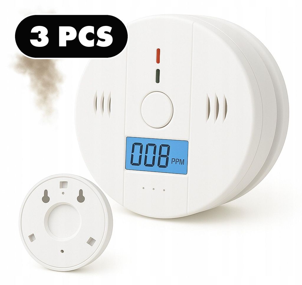 Kohlenmonoxidmelder 3er Set – CO Melder mit LCD-Display, 85 Produktbild 