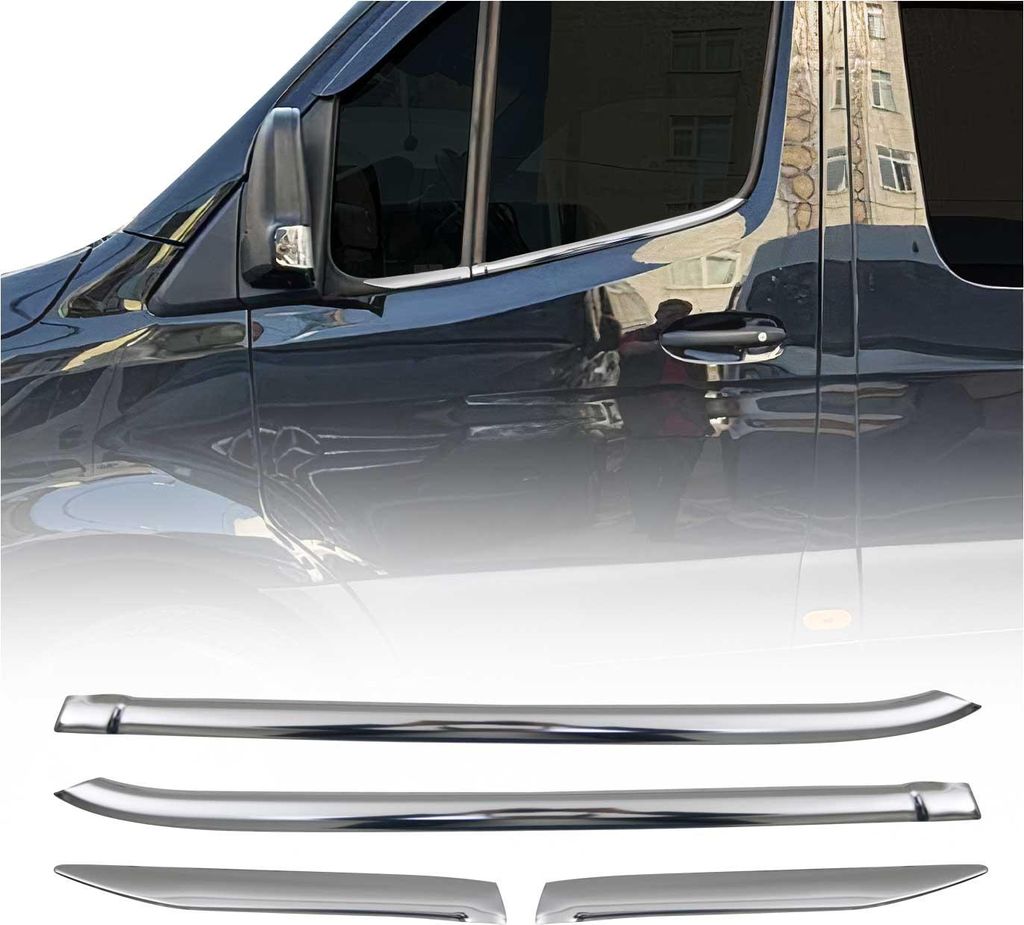 Okenní lišty pro Mercedes Sprinter 907 910 2018-2025 chrom Obrázek produktu 