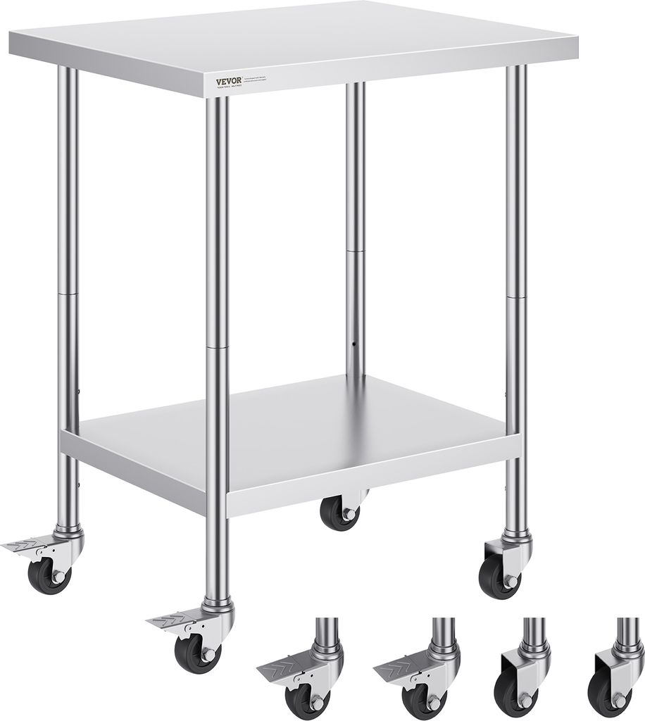 Table de travail VEVOR en acier inoxydable, table de Image du produit 
