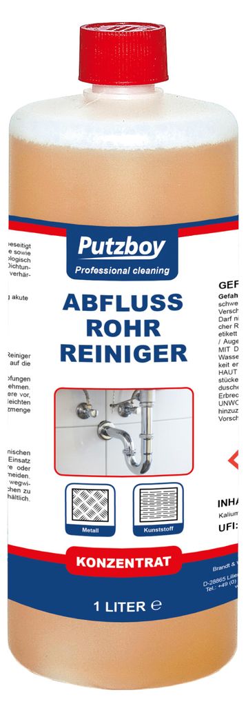 Putzboy Abflussrohr Reiniger - Konzentrat - 1 Liter - Produktbild 
