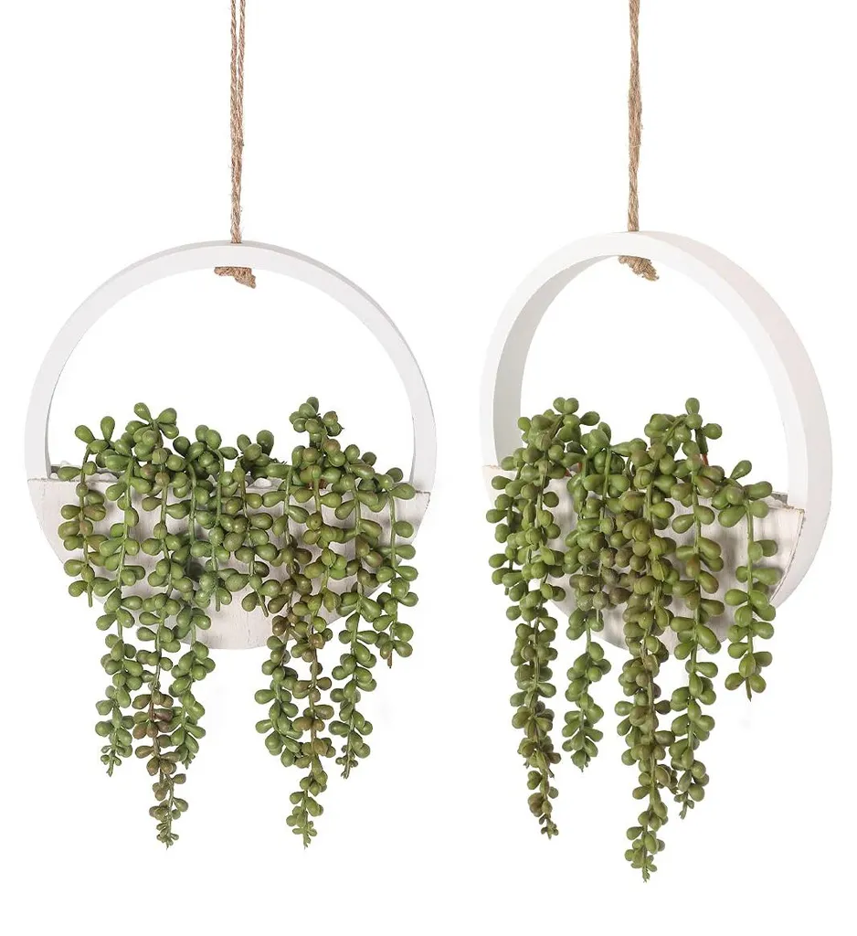 Plantes Artificielles Retombantes 31 cm : Verdure Sans Entretien x2