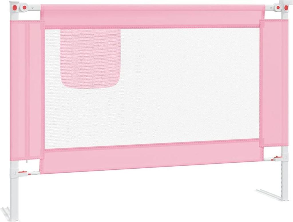 vidaXL Chránič postele pro batolata růžový 90x25 cm Látka Obrázek produktu 