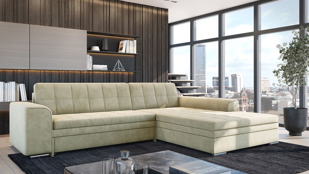 Schlafsofa SANGITA 3 – beige, rechte Ecke