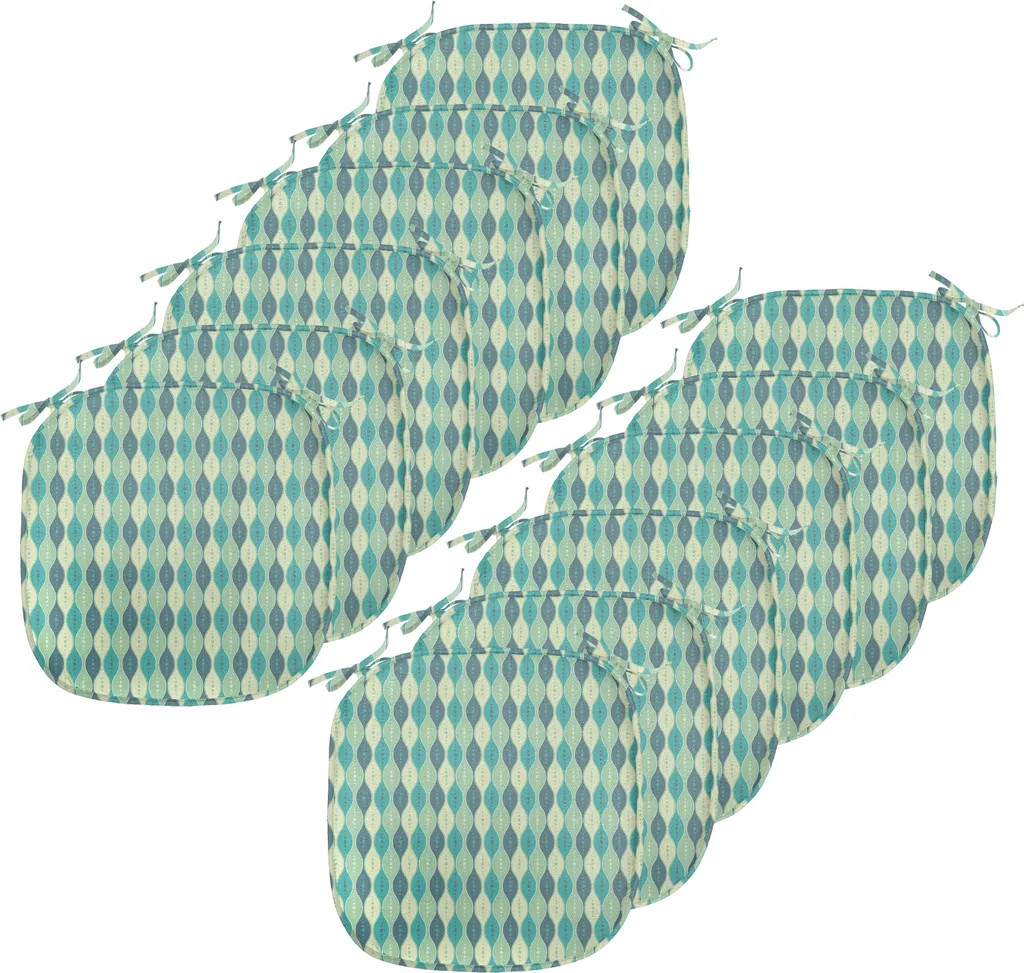 Galette de chaise imperméable lot de 12 pour cuisine et salle à manger