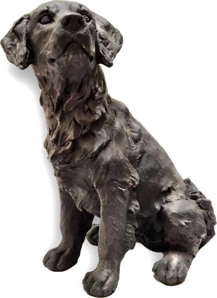 Figurine chien de jardin incassable 46cm - Décoration sombre durable