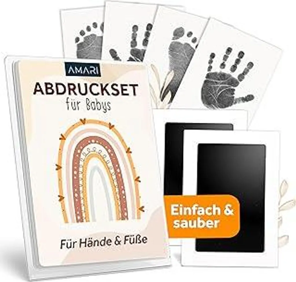 Set Impronte Neonati AMARI: Ricordi Indelebili Mani e Piedi | Regalo Nascita