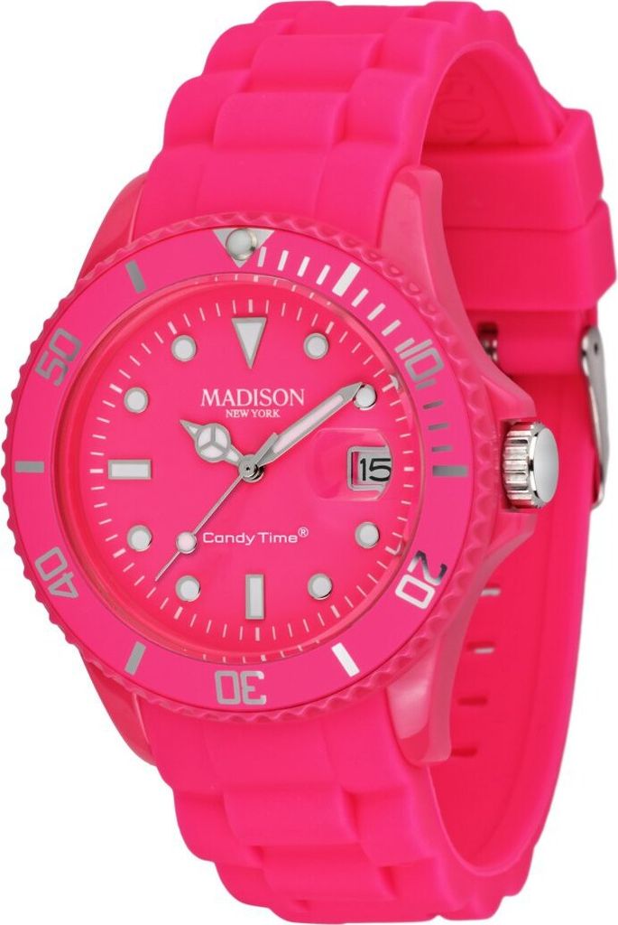 Candy Time by Madison N.Y. Zegarek uni  U4503-48-1 różowy Zdjęcie produktu 
