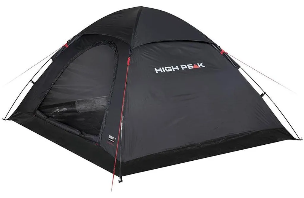 Tente Dôme 4 Places Monodome High Peak Noir Idéale pour Camping et Fêtes