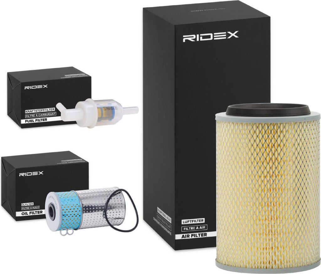 RIDEX Filterset Inspektionspaket Filtersatz passend für MERCEDES-BENZ G-Klasse SUV (W460) G-Klasse SUV (W461) G-Klasse Cabrio (W460) für PUCH G-M...