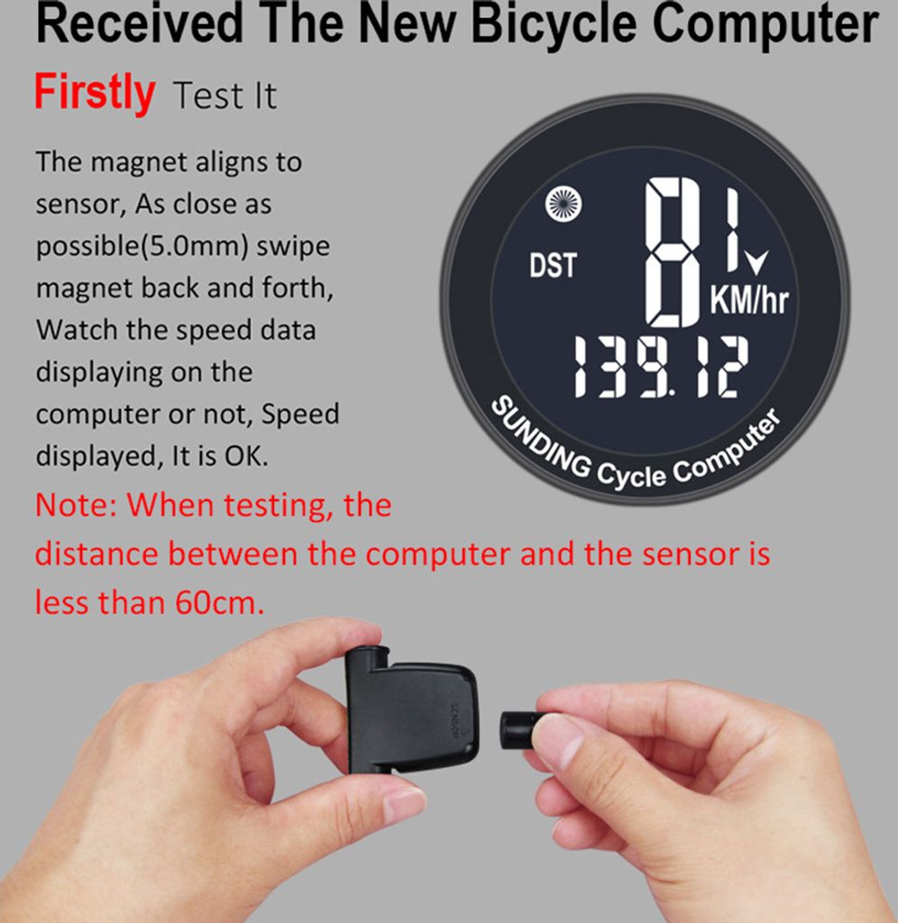 Fahrradcomputer, Fahrradtachometer, Kilometersportmesser, Produktbild 6