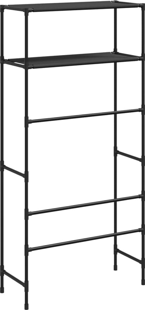 vidaXL Stojan na práčku 2 police čierny 69x28x143 cm Obrázok produktu 