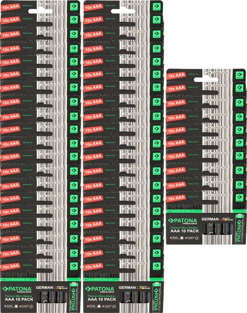 Batteries AAA 1,5V pour Télécommande et Jouets - Pack 500 Piles Alcalines