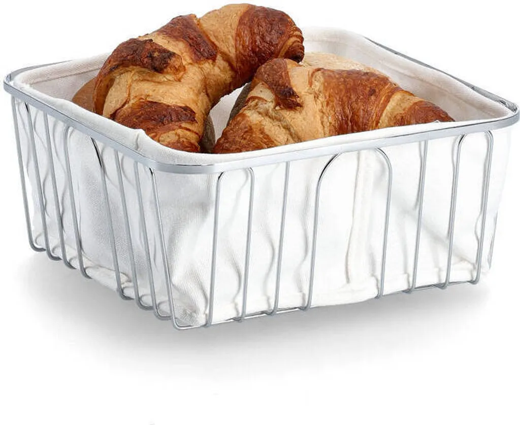 Portapane Moderno 28x28 cm | Cestino Pane in Tessuto Design Elegante