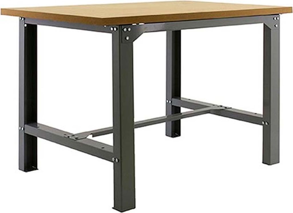 PROREGAL Werkbank BUFFALO WOOD | HxBxT 87x120x75cm | Traglast 600kg | Grau