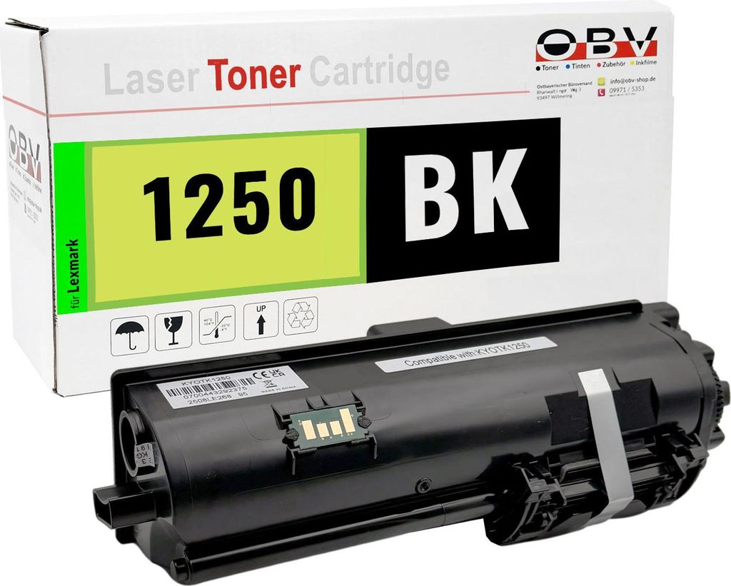 Kompatibler Toner für ECOSYS MA3500fx PA3500x ersetzt TK-1250 Schwarz - ca. 3.000 Seiten