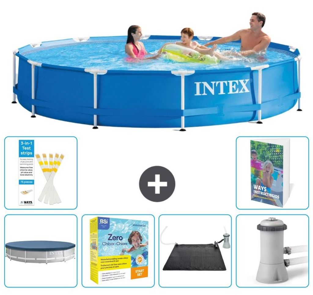 Frame Pool Rund - 366x76 cm - 7-teilig S60