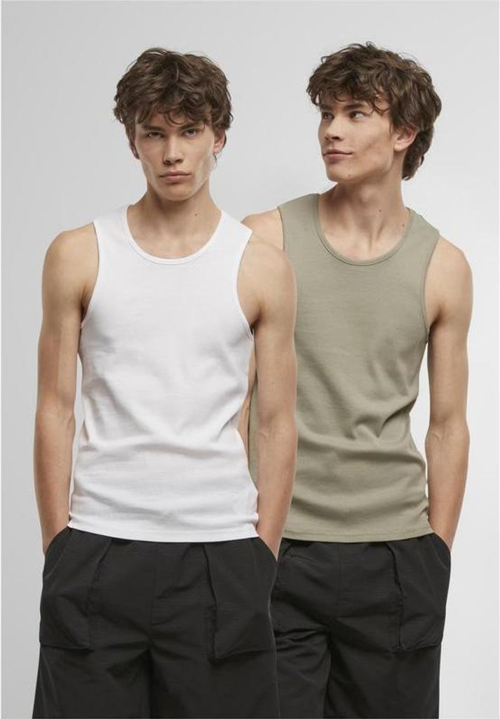 Urban Classics Tank-Top Herren Ribbed Undershirt 2-Pack Immagine del prodotto 