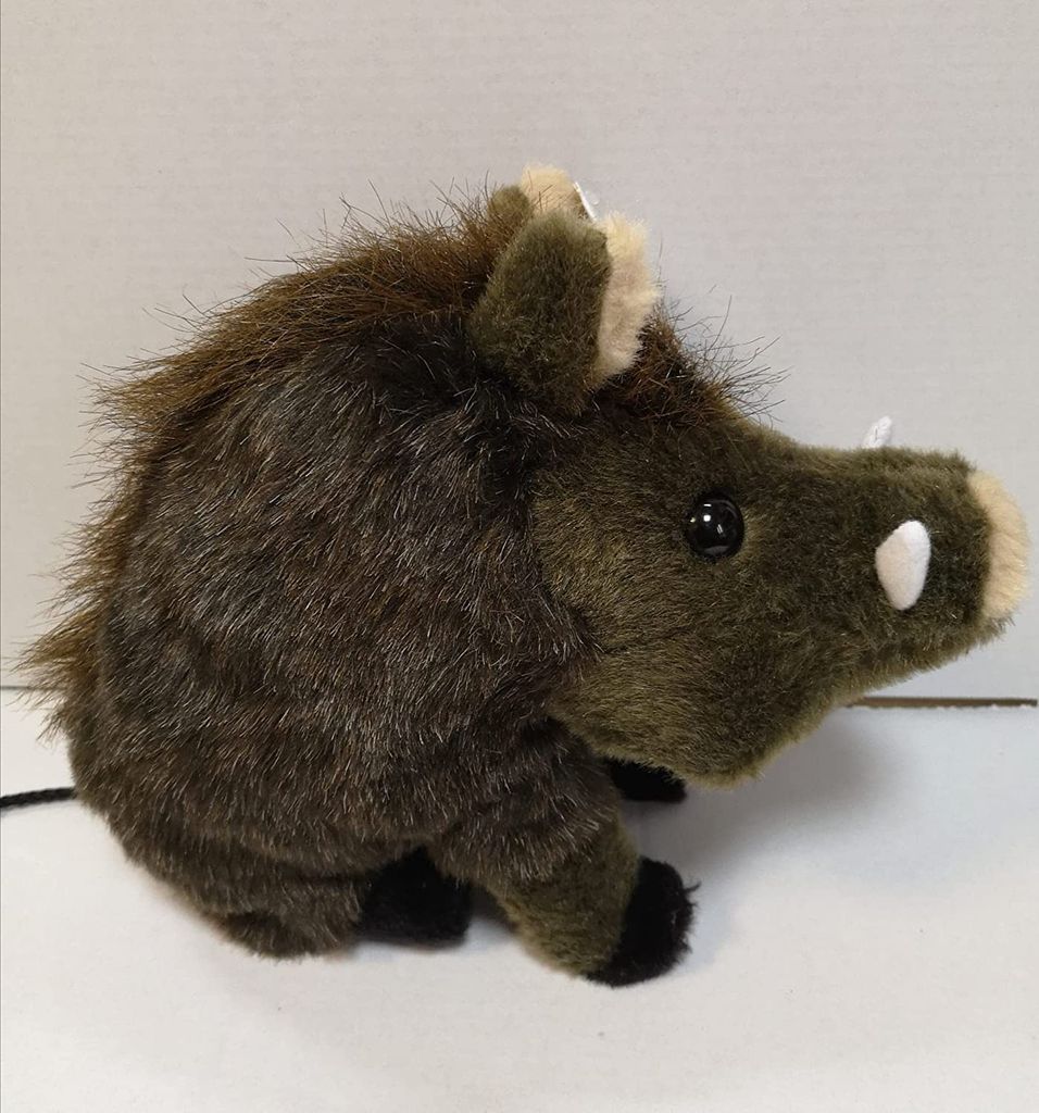 Wildschwein Plüsch ca. 17x9x12cm , Plüschtier Schwein, Schmusetier Wildtier. Plüschschwein, 1 Stück