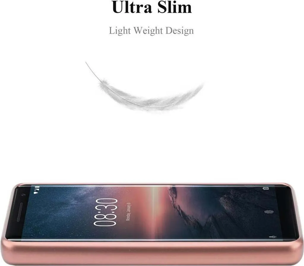 Cadorabo Cover Portafoglio Per Nokia 8 Sirocco – Classy Oro Rosa, Con Vani Carte, Chiusura Magnetica E Funzione Stand