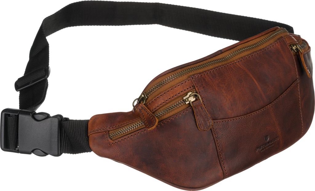 Peterson | Herren-Hüfttasche, aus Leder, Hellbraun, 33x14x7 cm