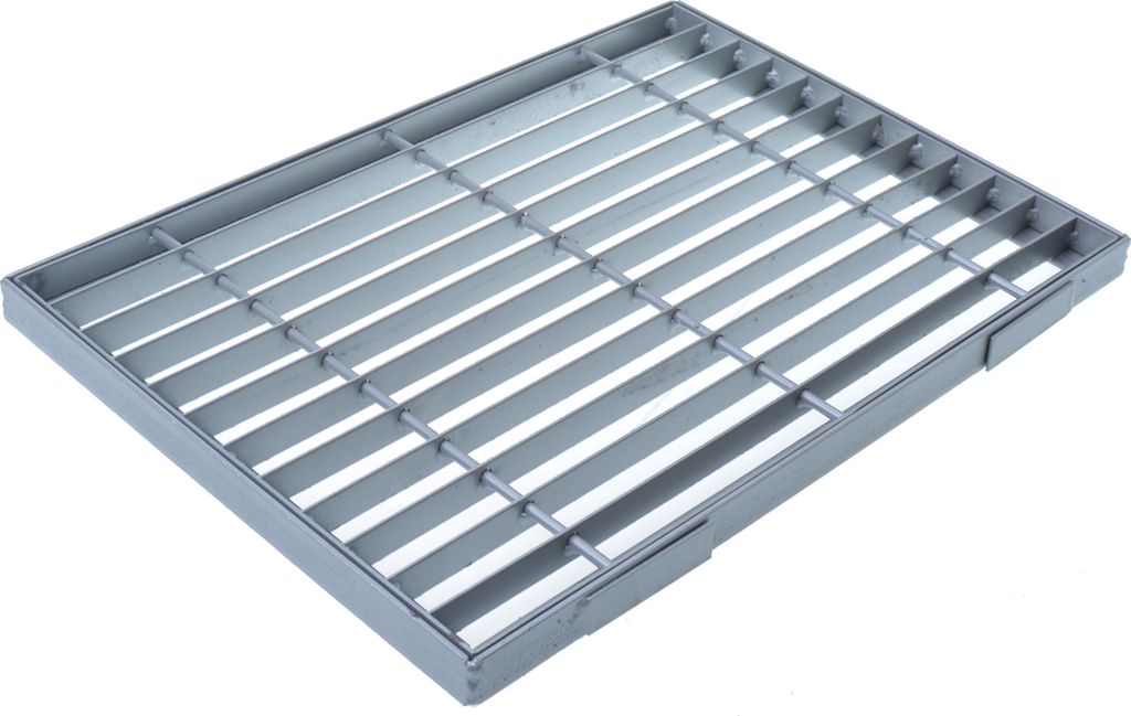 Aqbau® Caillebotis avec cadre Acier Maille Grille en acier Image du produit 