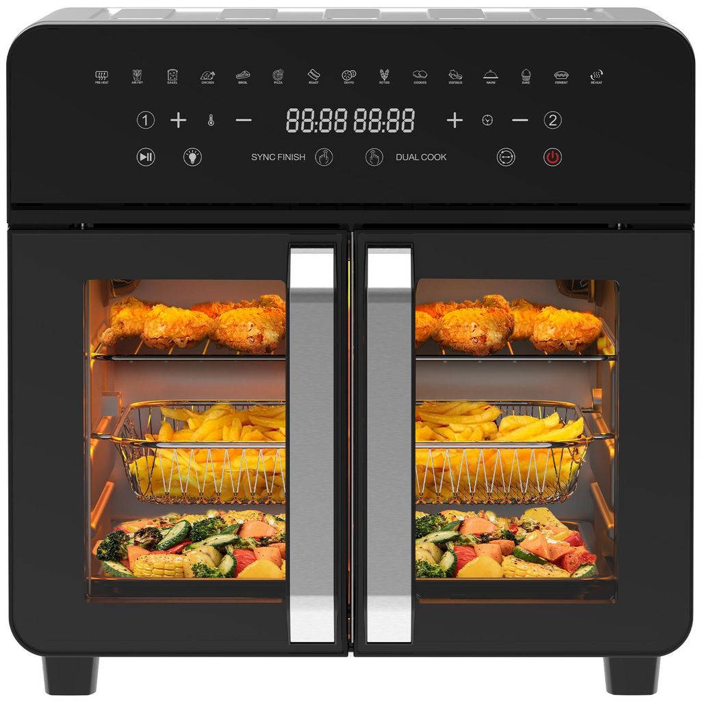 Heißluftfritteuse 23 L XXL | Airfryer mit Doppeltür & Produktbild 