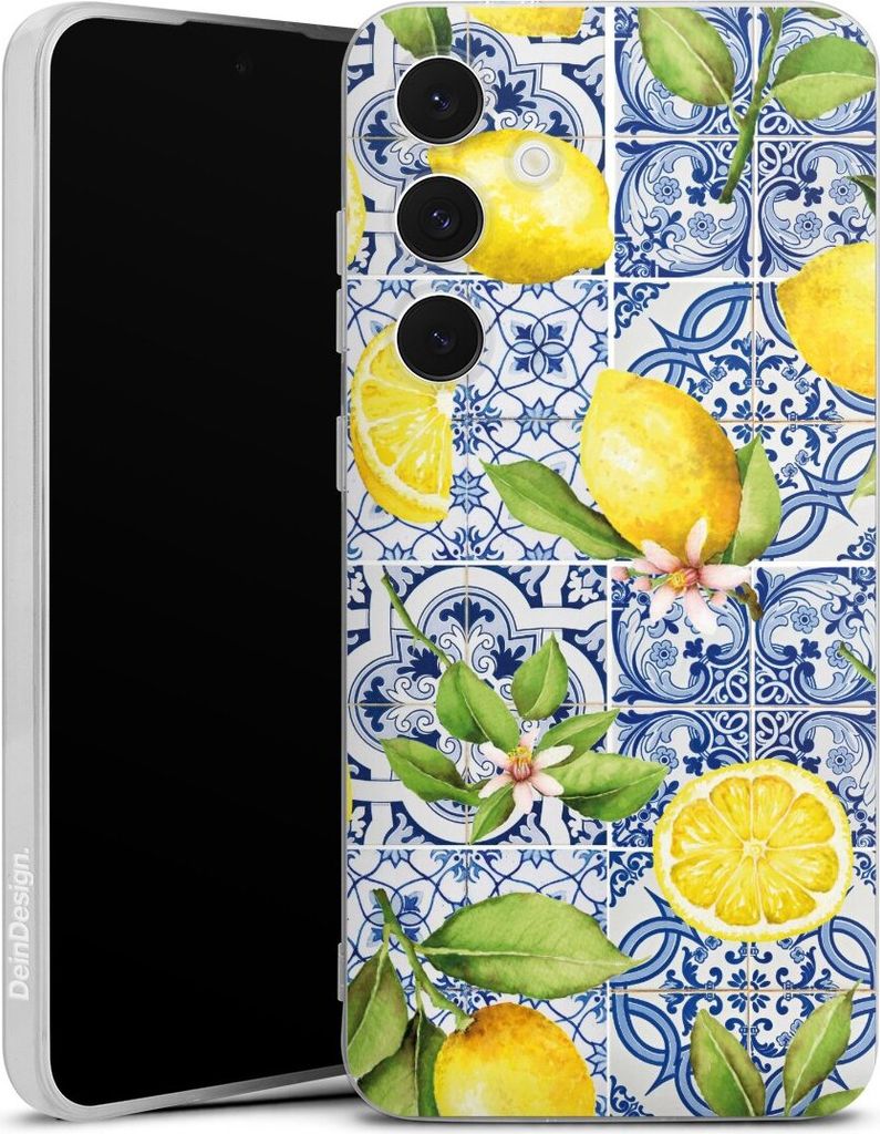 DeinDesign Handyhülle für Samsung Galaxy S24 FE 5G Silikon Hülle Case Smartphone Schutzhülle Griechenland Muster Zitrone