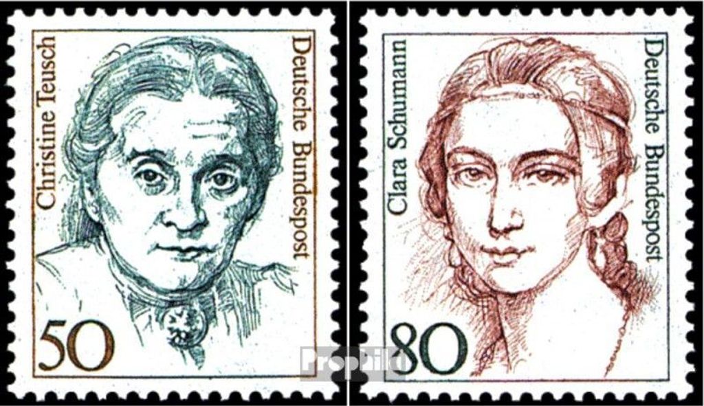 Briefmarken BRD (BR.Deutschland) 1986 Mi 1304-1305 (kompl.Ausgabe) postfrisch Frauen der deutschen Geschichte (I)