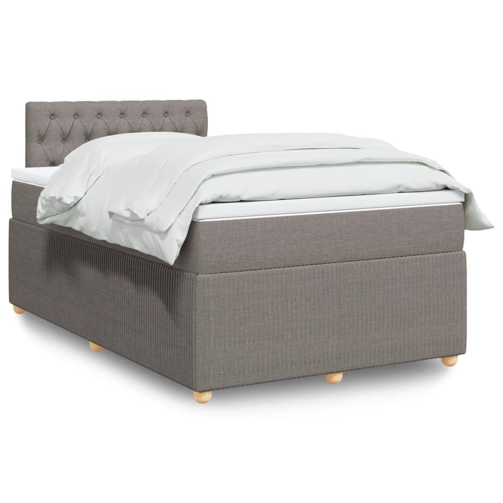 Maison Exclusive - Boxspringbett mit Matratze Taupe 120x200 cm Stoff