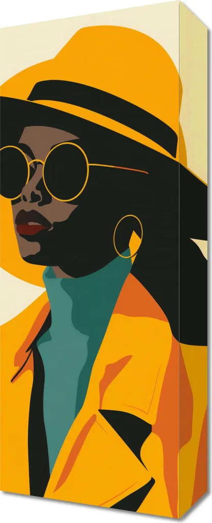 Quadro 20x50 cm Stile giallo - 1