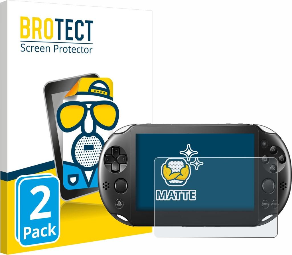 2x BROTECT Schutzfolie für Sony Playstation PS Vita Slim Displayschutz Displayschutzfolie Folie Matt Entspiegelungsfolie