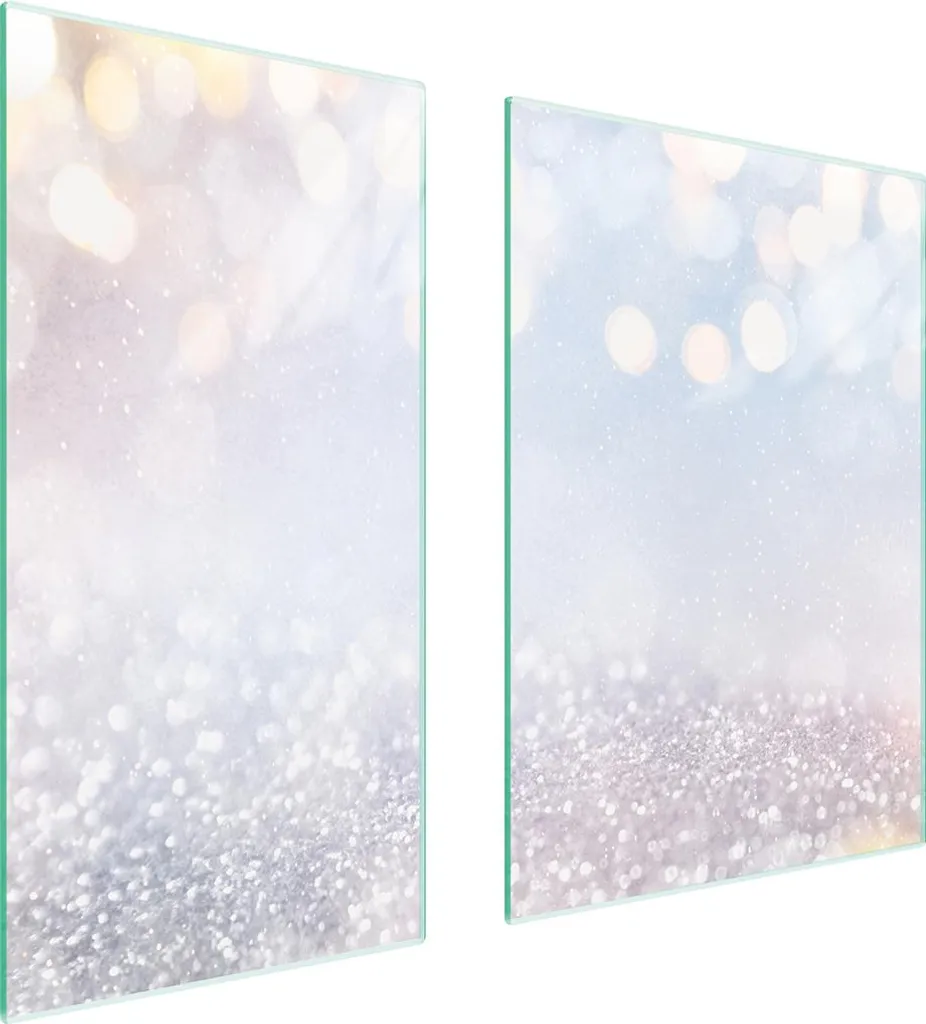 Copri Piano Cottura 75x52 Vetro Temperato 2 Pezzi Tagliere Universale