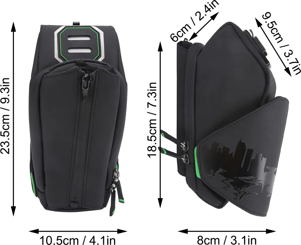 Sacoche arrière vélo imperméable sous selle avec poche bouteille eau - 5