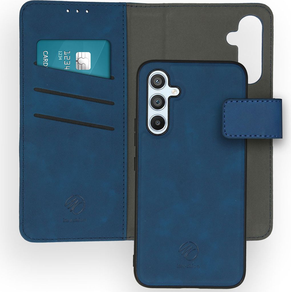 imoshion Entfernbare 2-1 Luxus Klapphülle Samsung Galaxy A54 (5G) - Blau