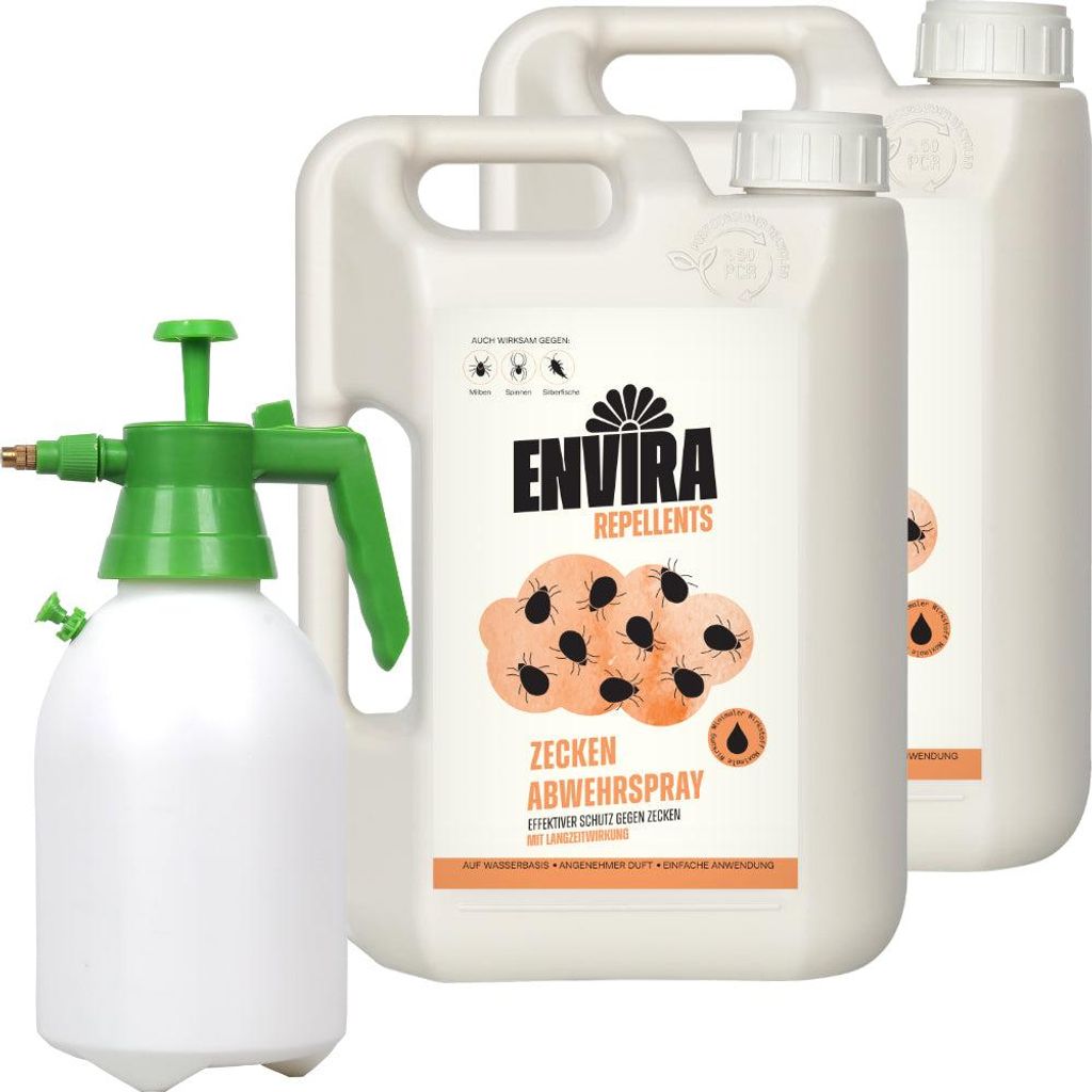 Envira Zecken Abwehrspray 2x2L mit Drucksprüher
