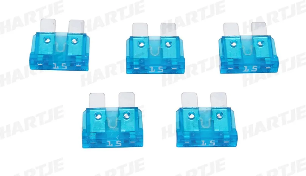 Fusible plat 15A bleu pour voiture et moto Dresselhaus - Pack de 5