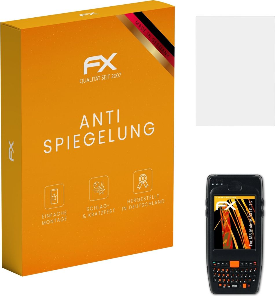 atFoliX FX-Antireflex 2x Schutzfolie kompatibel mit M3 Mobile OX10-1G Displayfolie