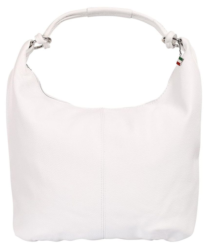 Florence Damen Schultertasche Hobo Bag Leder Tasche weiß OTF190W1