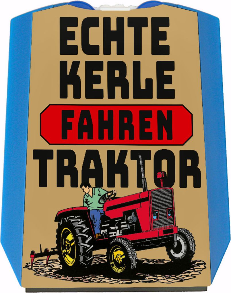 Echte Kerle fahren Traktor Parkscheibe in braun