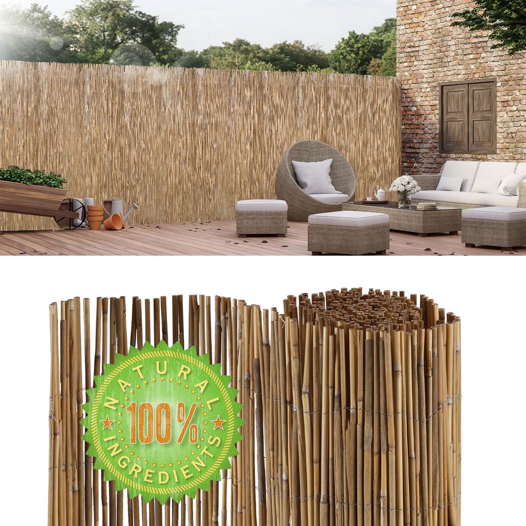 Izrielar Schilfrohrmatte 80×600 cm Schilf Sichtschutzrolle Produktbild 