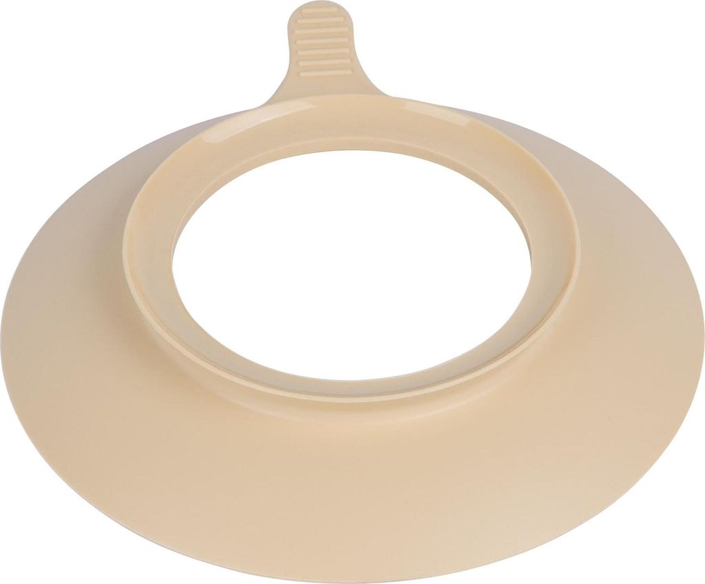 1x Beige Kinder Bambus Plattensauger - Silikon Bleib Dran Halter Dichtung für Naturfaser Baby Kleinkind Platten - Von Tiny Dining