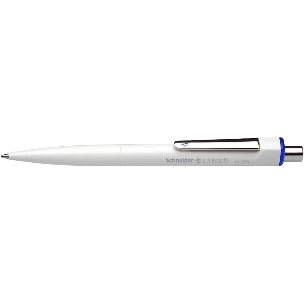Schneider Biosafe Stylo Bille Bleu Lot de 10 Pièces pour Bureau Moderne