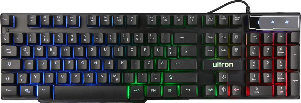 Ultron HAWK - Set aus Tastatur, Maus, Headset und Mauspad