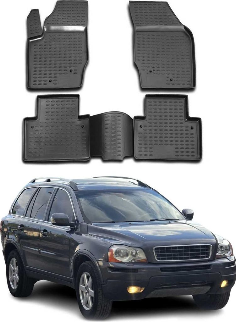 2002-2014 Volvo XC90 Fußmatten TPE Schwarz 4 tlg