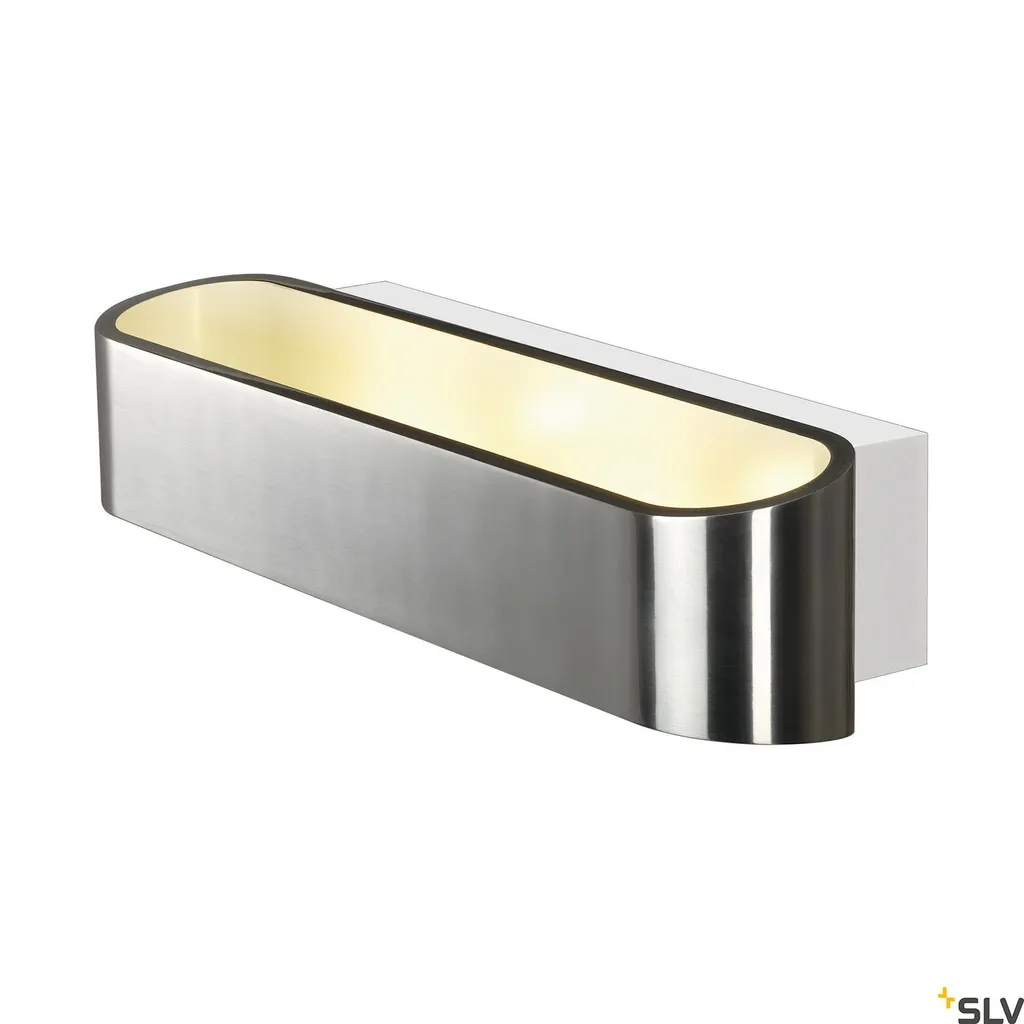 Applique murale LED Asso 300 ovale en alu brossé design 2x5W 3000K